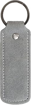 Alcantara Keychain with Metal Buckle, Gray