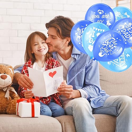 Miniatura 4 de HOWAF Globos para el Día del Padre, suministros de decoración de fiesta, paquete de 38 globos de látex de 12 pulgadas, decoraciones de fiesta del