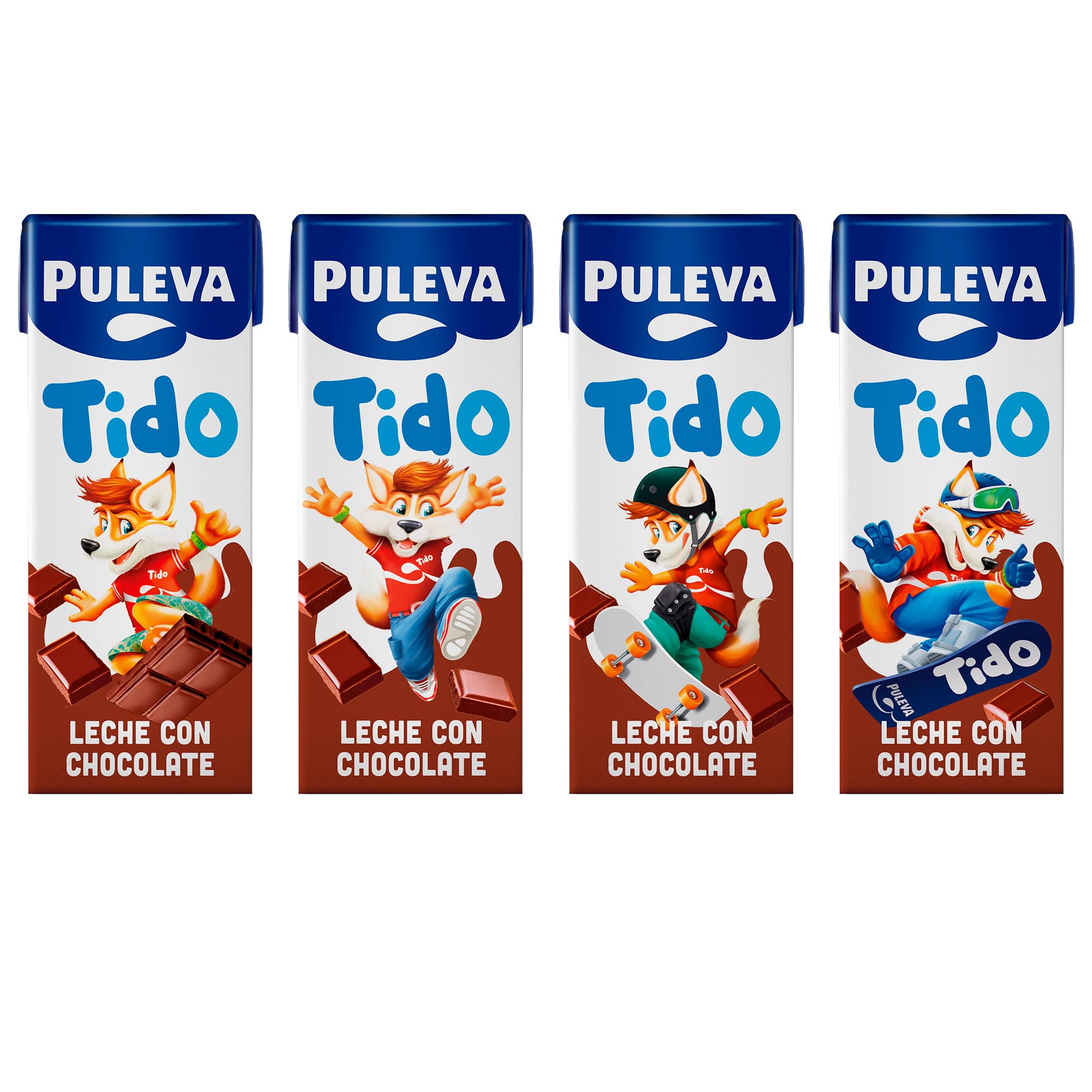 Puleva Tido - Batido de Cacao Slim, Rico en Calcio, Proteínas y Vitamina D, Sin Gluten - Pack 6x200ml