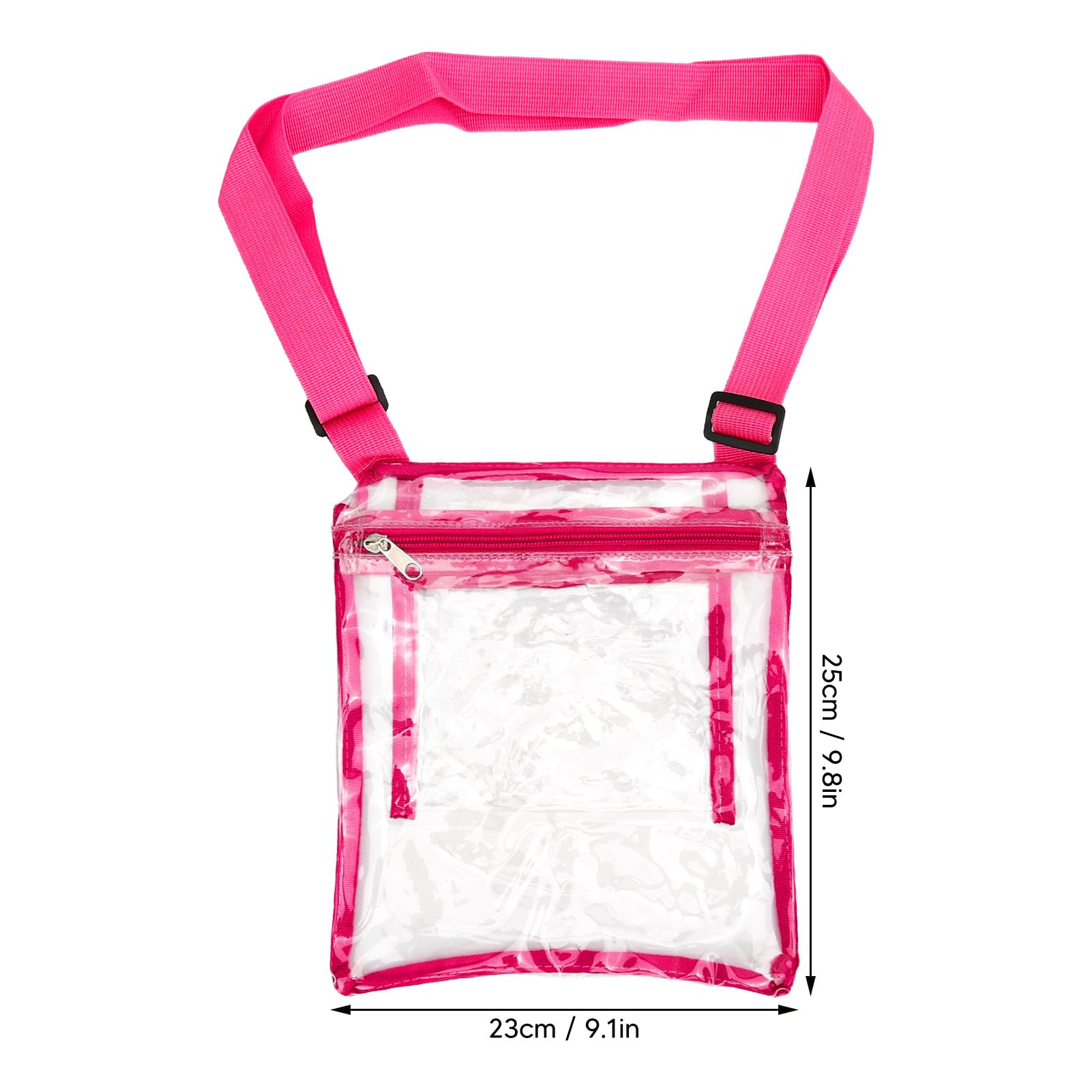 Borsa Trasparente in PVC con Tracolla Regolabile, Borsa a Tracolla Trasparente Impermeabile per Concerti, Eventi Sportivi, Shopping, Viaggi