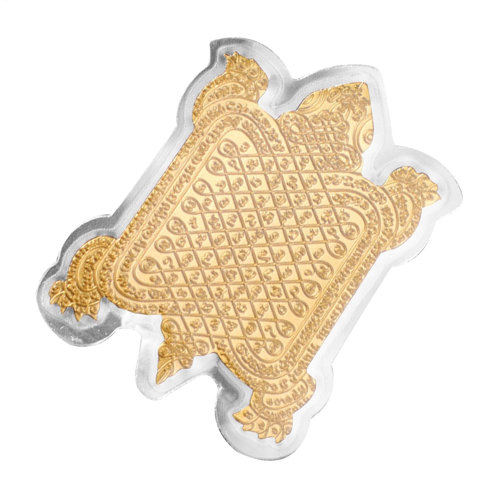 Amulette tortue thaïlandaise authentique - Breloque sacrée Phaya Tao Ruen - Symbole bouddhiste de prospérité, de santé et de succès - Talisman tortue en laiton fait à la main