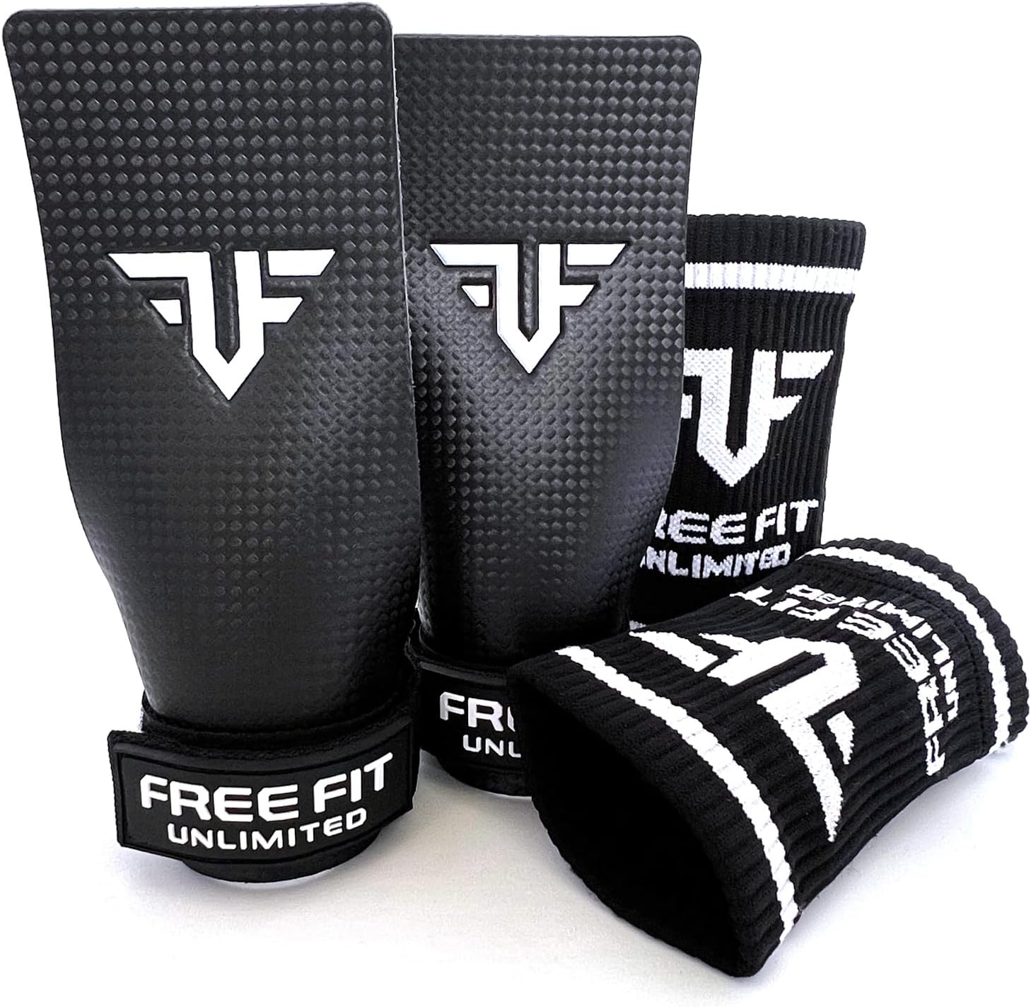 Free Fit Unlimited | Hand Grips for Crossfit | Carbon Hand Grips | Gym Wrist Wraps | Gym Gloves for Men and Women
