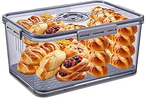 Bread Box with Lid for Kitchen Counter - Keep Your Bread Toasty