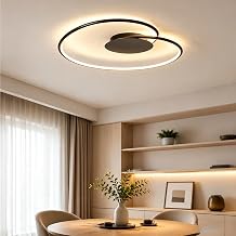 LED Ceiling Light Modern Round Ring Flush Lamp, Dimmable with Remote Control 3 Colour Temperature, Low Voltage Indoor Lighting for Bedroom Kitchen Dining Room Corridor