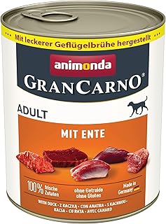 animonda GranCarno Wet Dog Food, with Poultry Hearts (6 x 800 g, Grain-Free, without Sugar, for Adult Dogs, with Fresh Meaty Ingredients product image