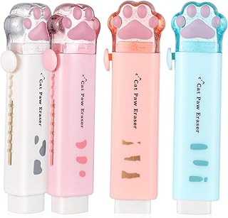 COOPHYA 4 Peças Borrachas Borrachas Em Massa Para Borrachas De Pata De Gato Fofas Borrachas Retráteis Borracha Grande Fofa Borrachas Kawaii Borrachas Fofas Kawaii Fofo Estacionário