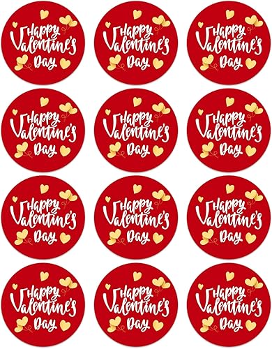 JUESMOS Etiquetas adhesivas para el día de San Valentín, etiquetas de regalo para el día de San Valentín, etiquetas de San Valentín de 1.5 pulgadas,