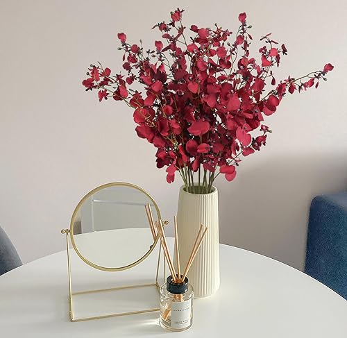 Miniatura 2 de IPOPU Orquídeas artificiales, 10 unidades (cada una de 37 pulgadas), orquídeas artificiales de tallo largo, orquídeas artificiales de seda falsas