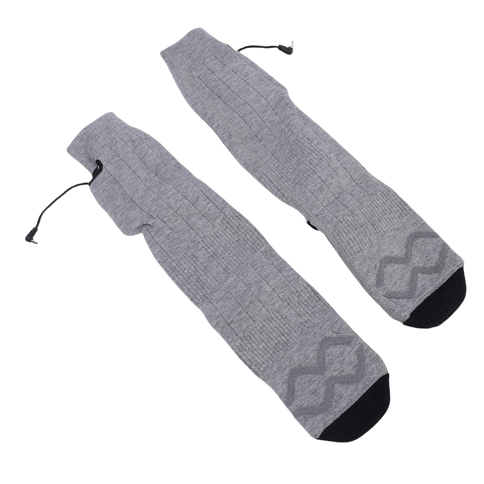 Calze riscaldate per uomo e donna, comode, ricaricabili, riscaldanti, per sci, campeggio, colore grigio, 2 paia