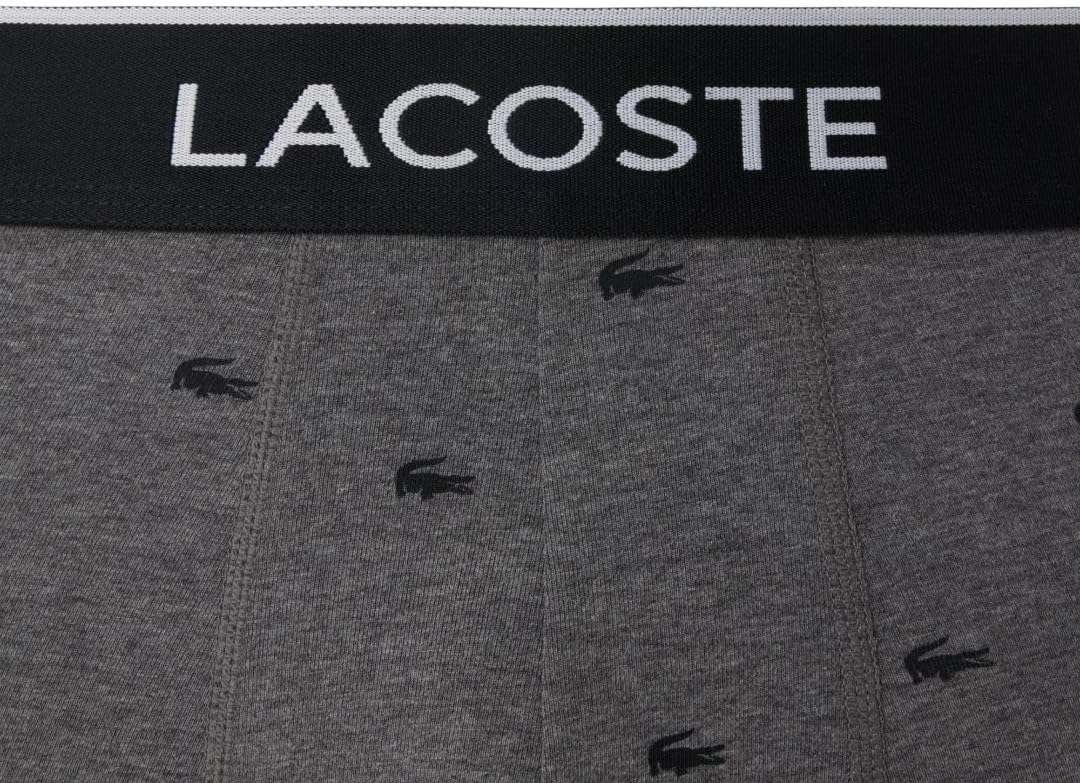 Lacoste mens Casual All Over Croc 3 Pack Cotton Stretch Boxer Briefs - Image 2