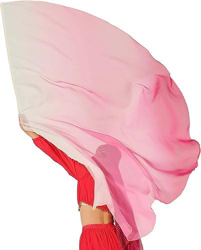 Miniatura 3 de Wuchieal Banderas de la flexión de la adoración de la danza de la alabanza porfética, radio 55" serpentina del ministerio de la danza del semicírculo