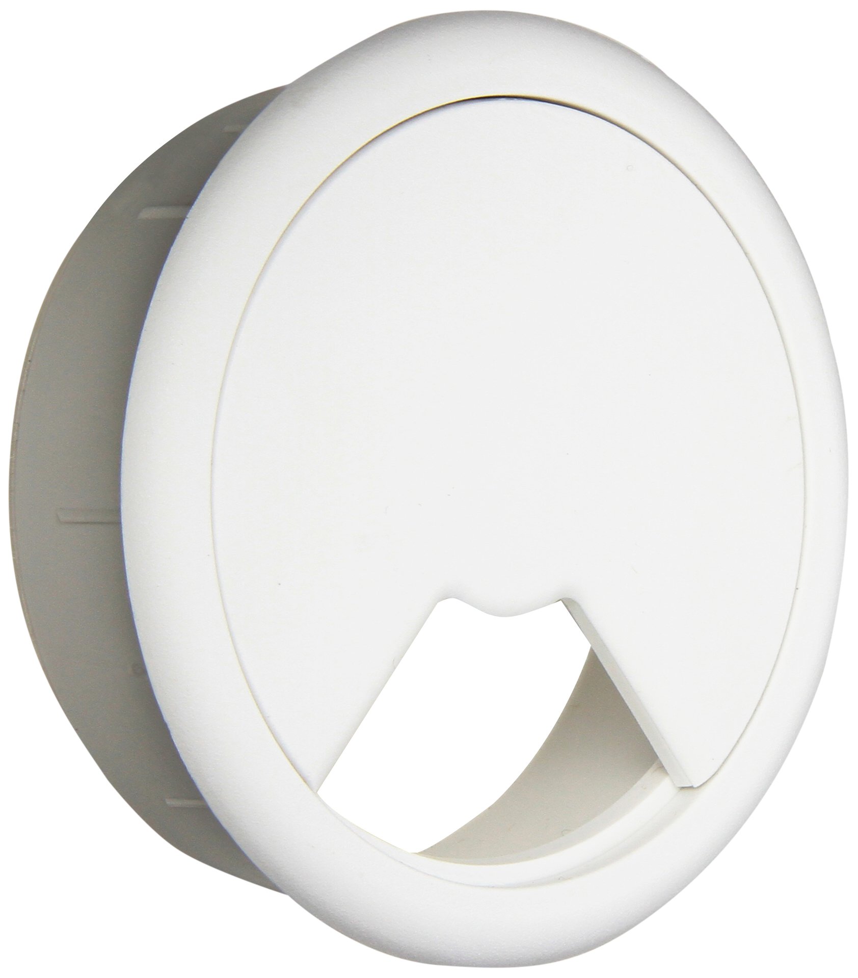 Master Manufacturing Cord Away Adjustable Organizer Grommet for Wires/Cords, 3-1/8 Inch Diameter, White, 1/Pack (00263)