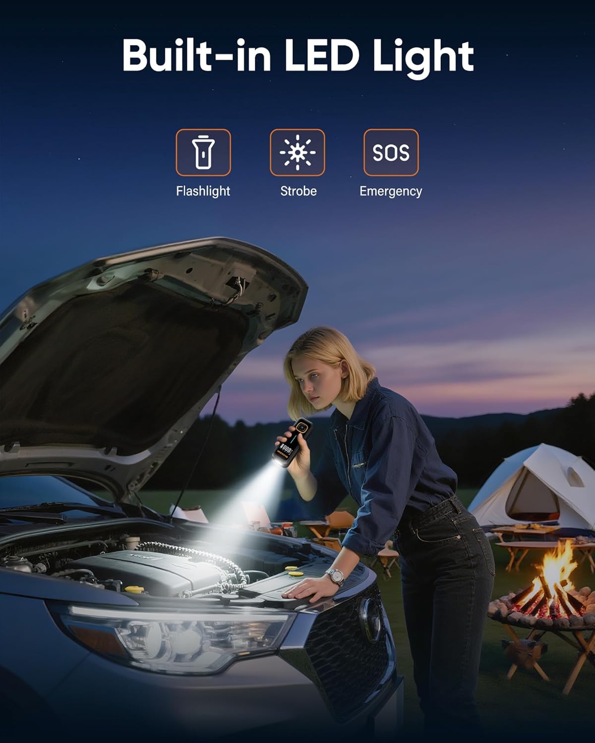 Tire Inflator Portable Air Compressor,Air Pump for Car Tires - 150PSI 5X Faster with Pressure Gauge & Auto Shut Off,Cordless Tire Inflator for Car,Bike,Motorcycle,Truck(Deluxe Carry Case)