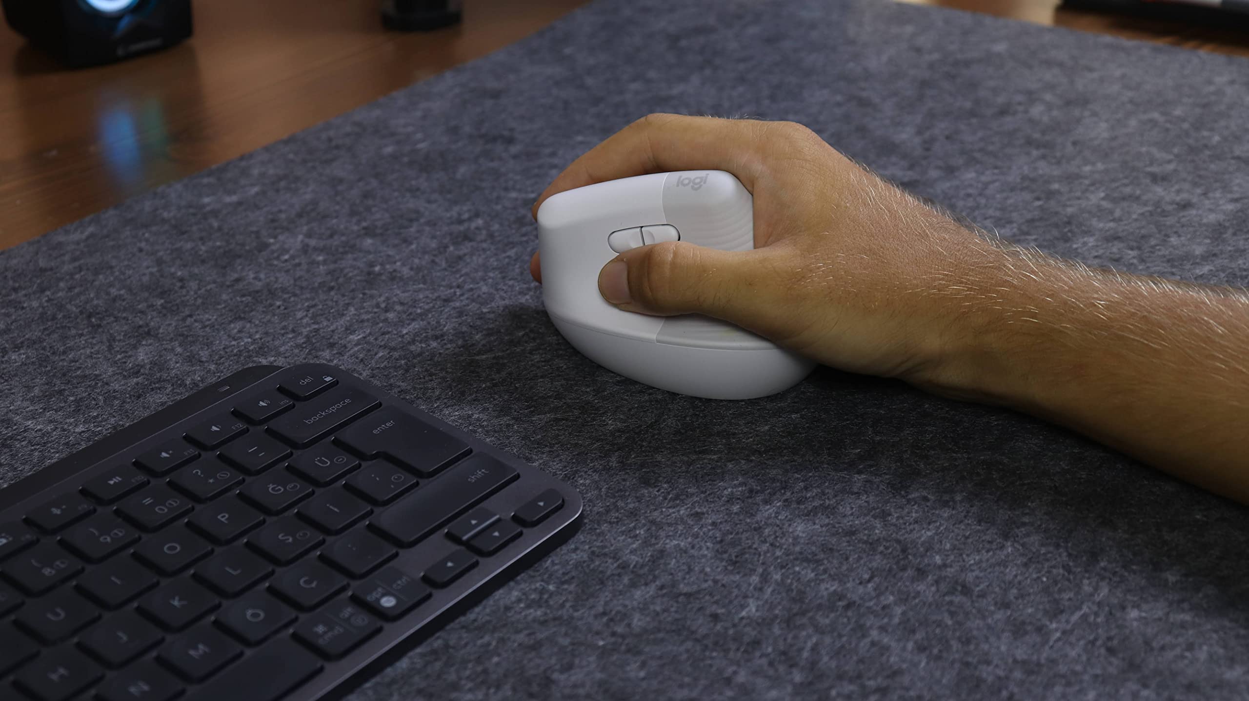 P SINTIO Keçe Mousead (50x100 cm) (ANTRASİT) Oyuncu Gamer Mouse ad, Büyük Boy Large Ofis Tii Mouse ed, Fare Altlığı, Düz Masa Koruyucu Klavye Altı Mousead