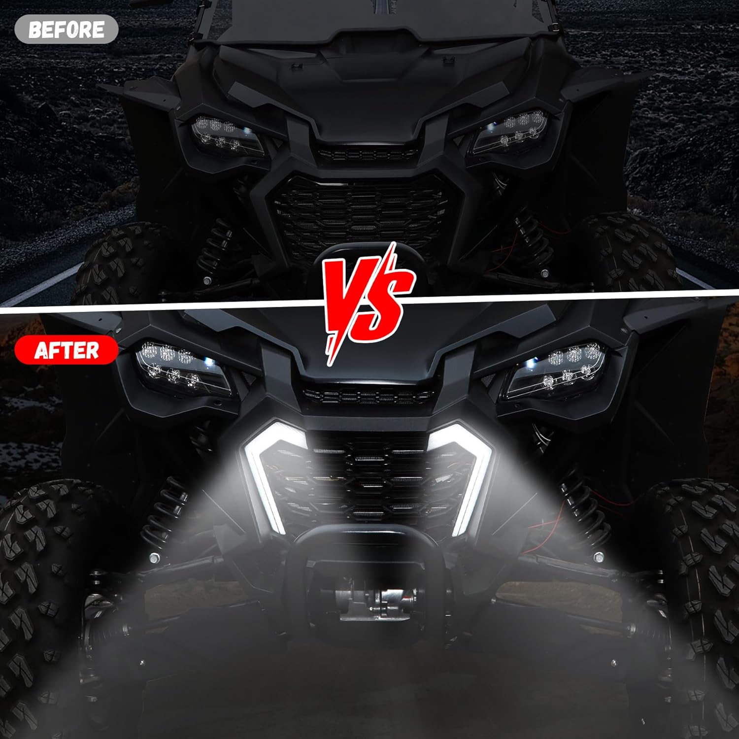 LED Turn Signal Fang Lights for Honda Talon 1000R & 1000X(2019-2024), 1000X-4 (2020-2025), Front Grille Accent Signature Lights, 2 PCS