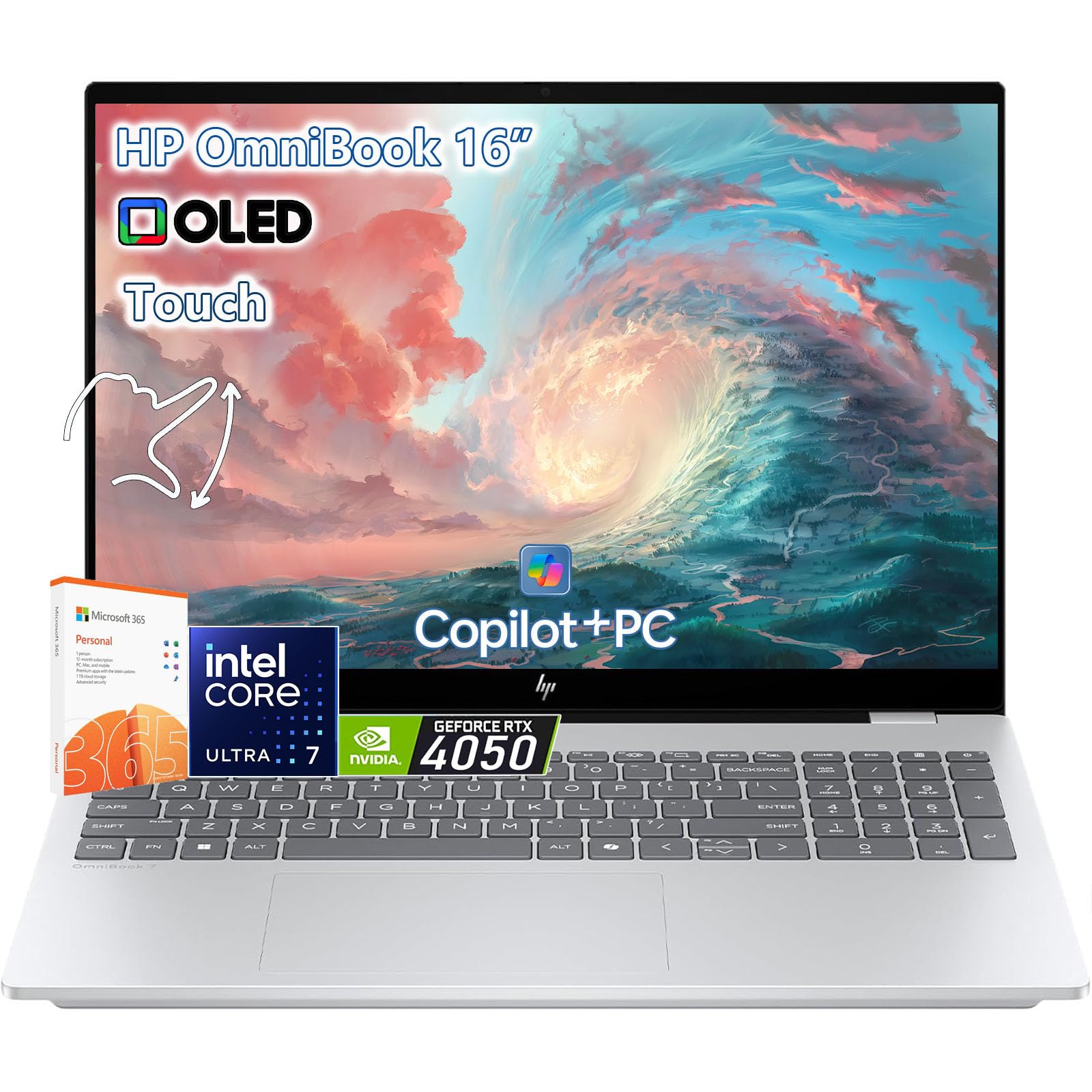 Amazon.com: HP OmniBook 7 Touchscreen Laptop -16inch OLED 120Hz