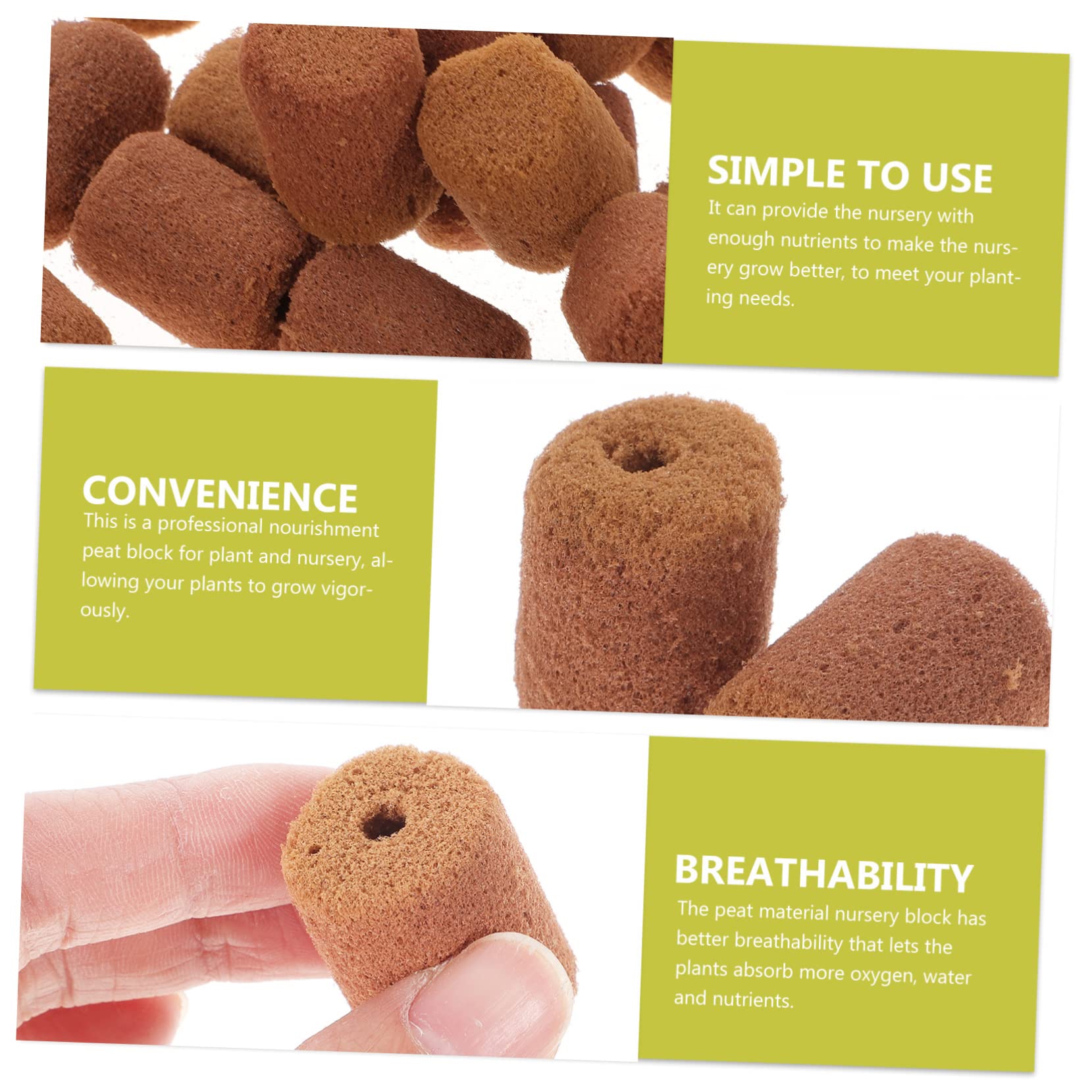 Kisangel Lot De 5 Blocs De Terreau Nutritifs pour Jardin Engrais pour Plantes De Balcon 100 Pièces X 5