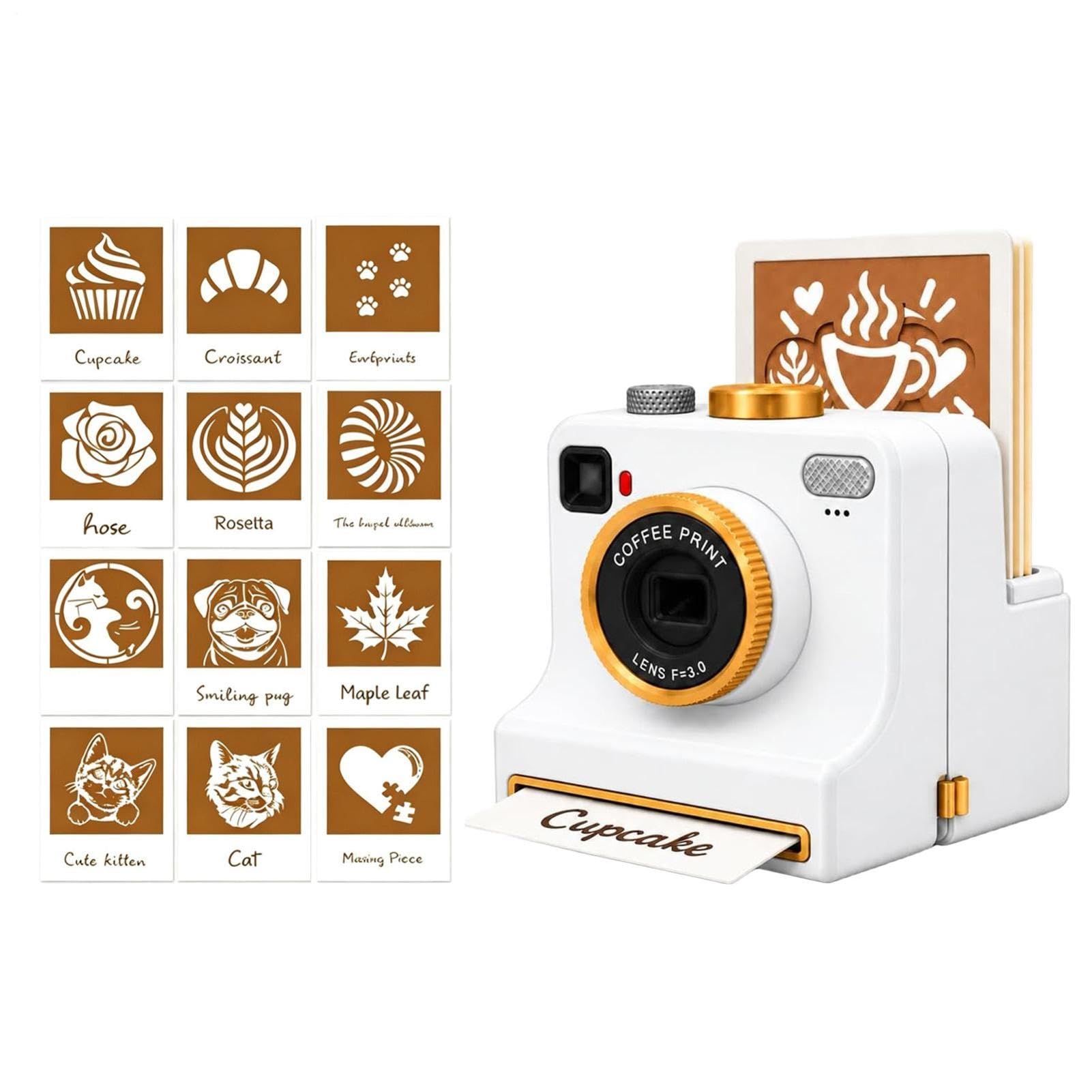 3D Printed Latte Art Camera Ręczna kawa Cappuccino