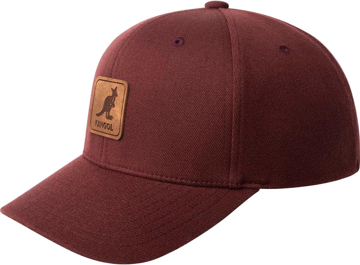 Kangol Leather Patch Flexfit Baseball Hat - Silver/XXL Baseball & Sport Caps