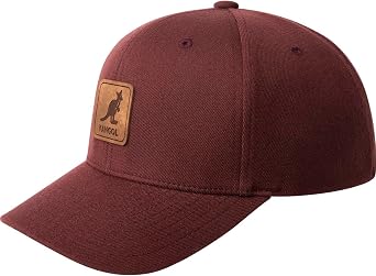 Kangol Leather Patch Flexfit Baseball Hat - Silver/XXL Baseball & Sport Caps