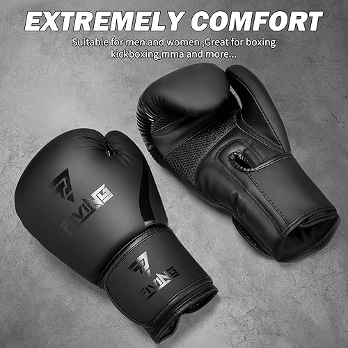 Miniatura 2 de Boxing Gloves Men & Women, Pro Training Sparring, PU Leather MMA Kickboxing, Adult Heavy Punching Bag Gloves Mitts Focus Pad Workout, Ventilated