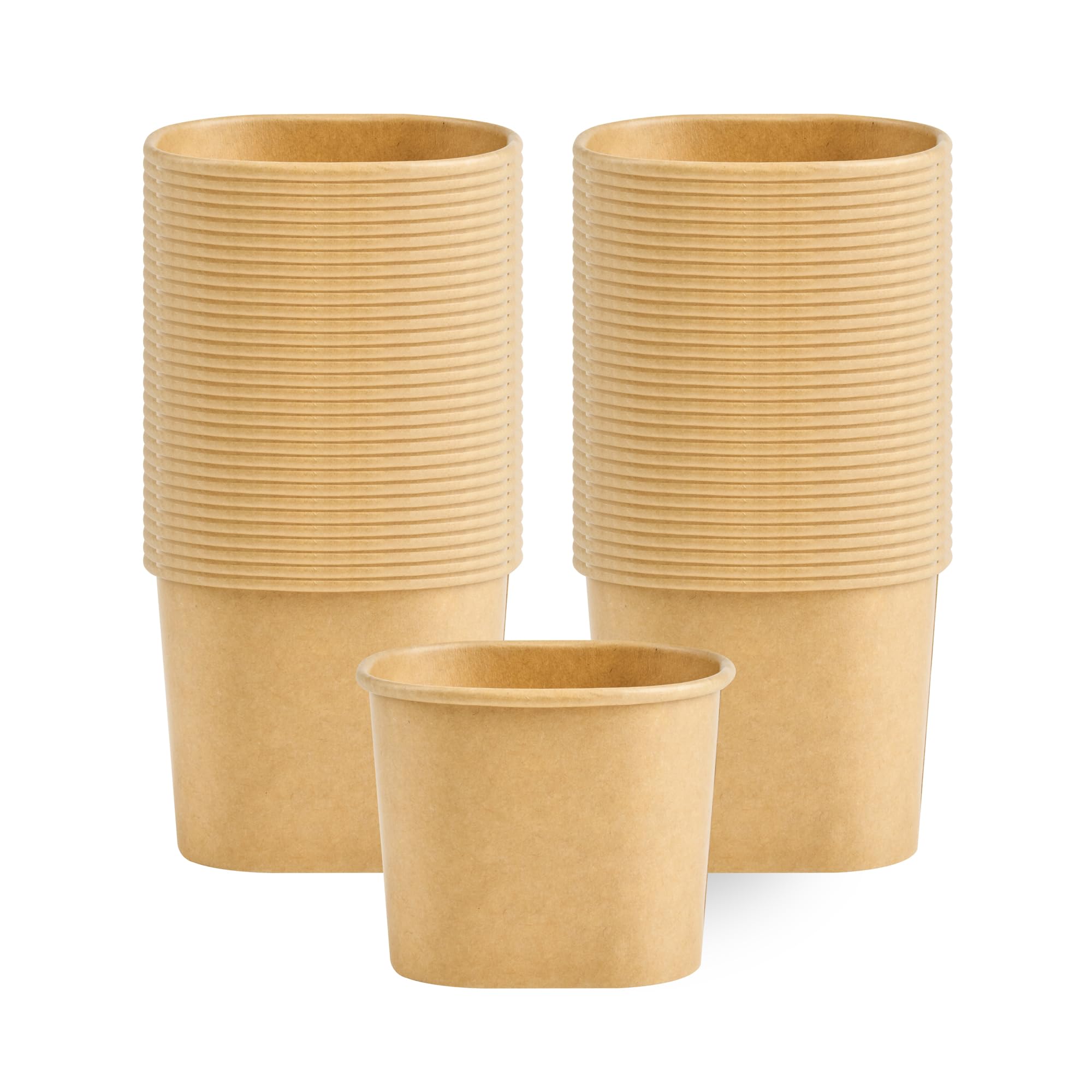 Coppetta 5 Ounce Dessert Cups, 200 Greaseproof Ice Cream Cups - Lids Sold Separately, For Hot And Cold Foods, Kraft Paper Yogurt Bowls, Disposable,For Sundaes, Mousse Or Puddings - Restaurantware