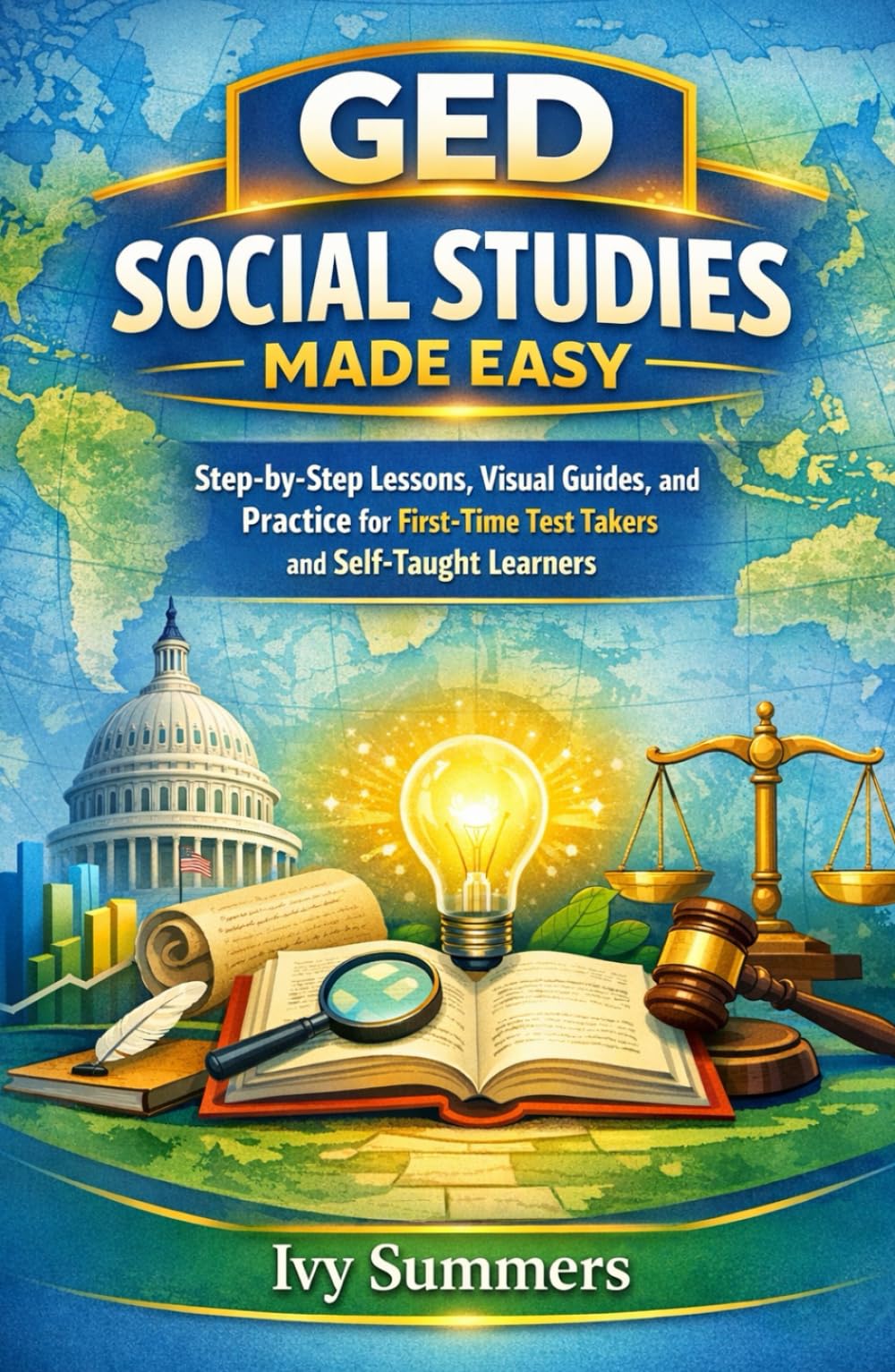 GED Social Studies Made Easy: Step-by-Step Lessons, Visual Guides, and Practice for First-Time Test Takers and Self-Taught Learners