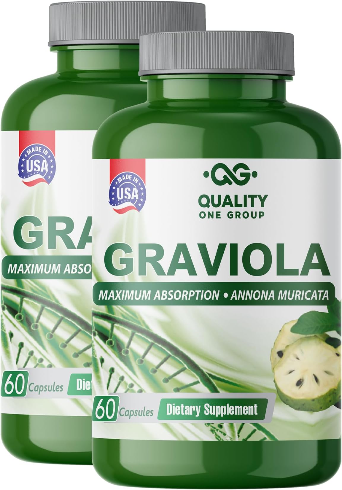 - GRAVIOLA MAX - Graviola Extract Supplement - Soursop (Annona muricata) -Immune System Booster & Antioxidants in Each Capsule of Pure Graviola (2 Units)