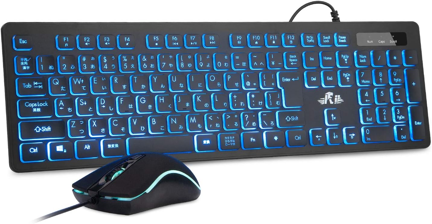 Rii キーボード マウスセット 有線 