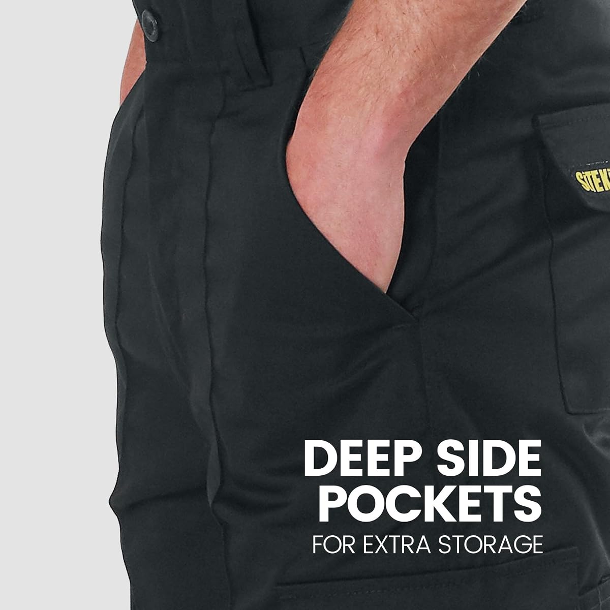 SITE KING Mens Cargo Combat Work Trousers Sizes 28 to 56 with Button & Zip Fly — view 7