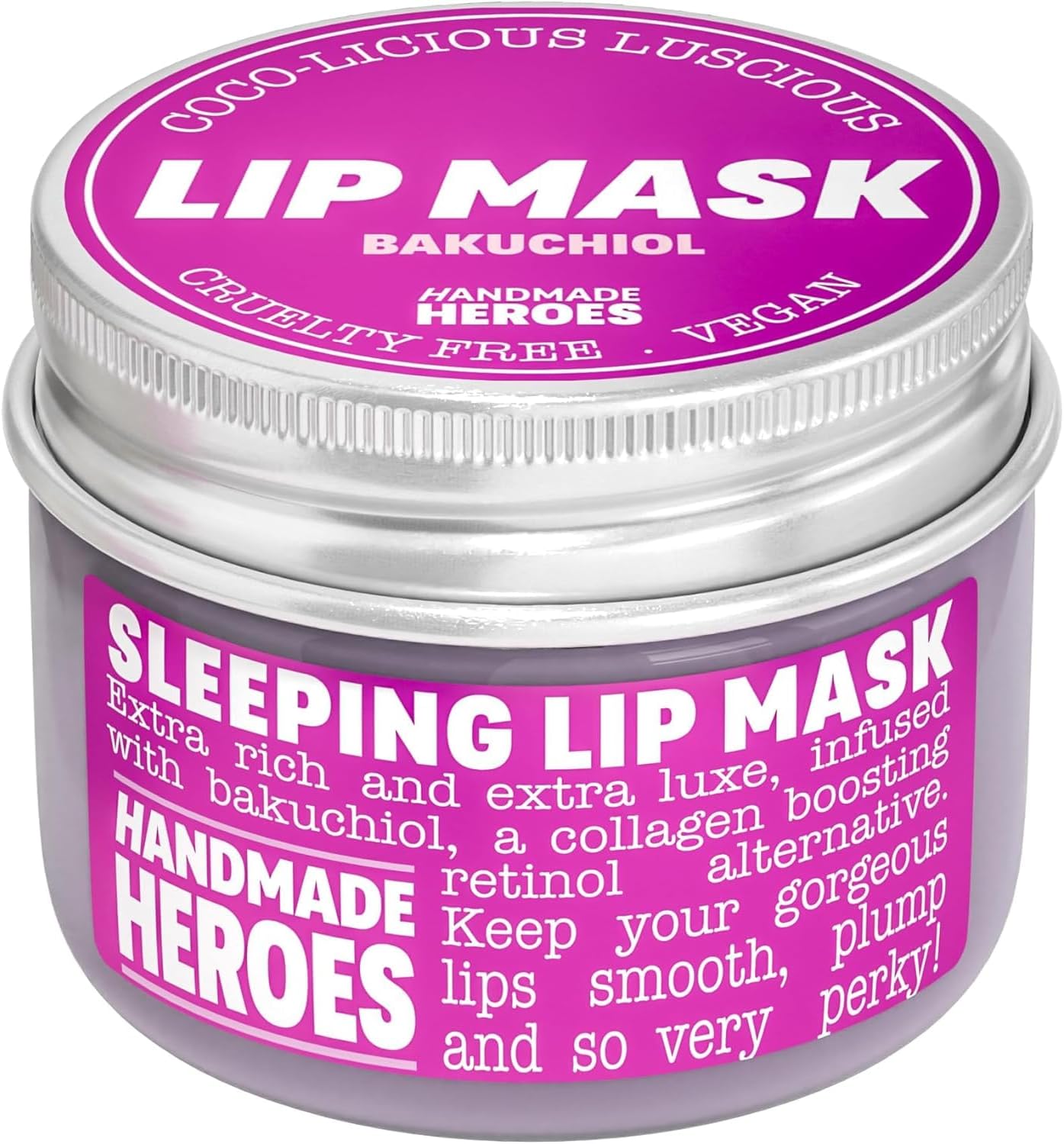100% Natural Vegan Lip Butter Sleeping Lip Mask, Overnight Lip Moisturizer and Conditioner for Dry Lips. Intensive Lip Balm and Lip Therapy Skin Care with Mango butter Bakuchiol - Collagen Boosting