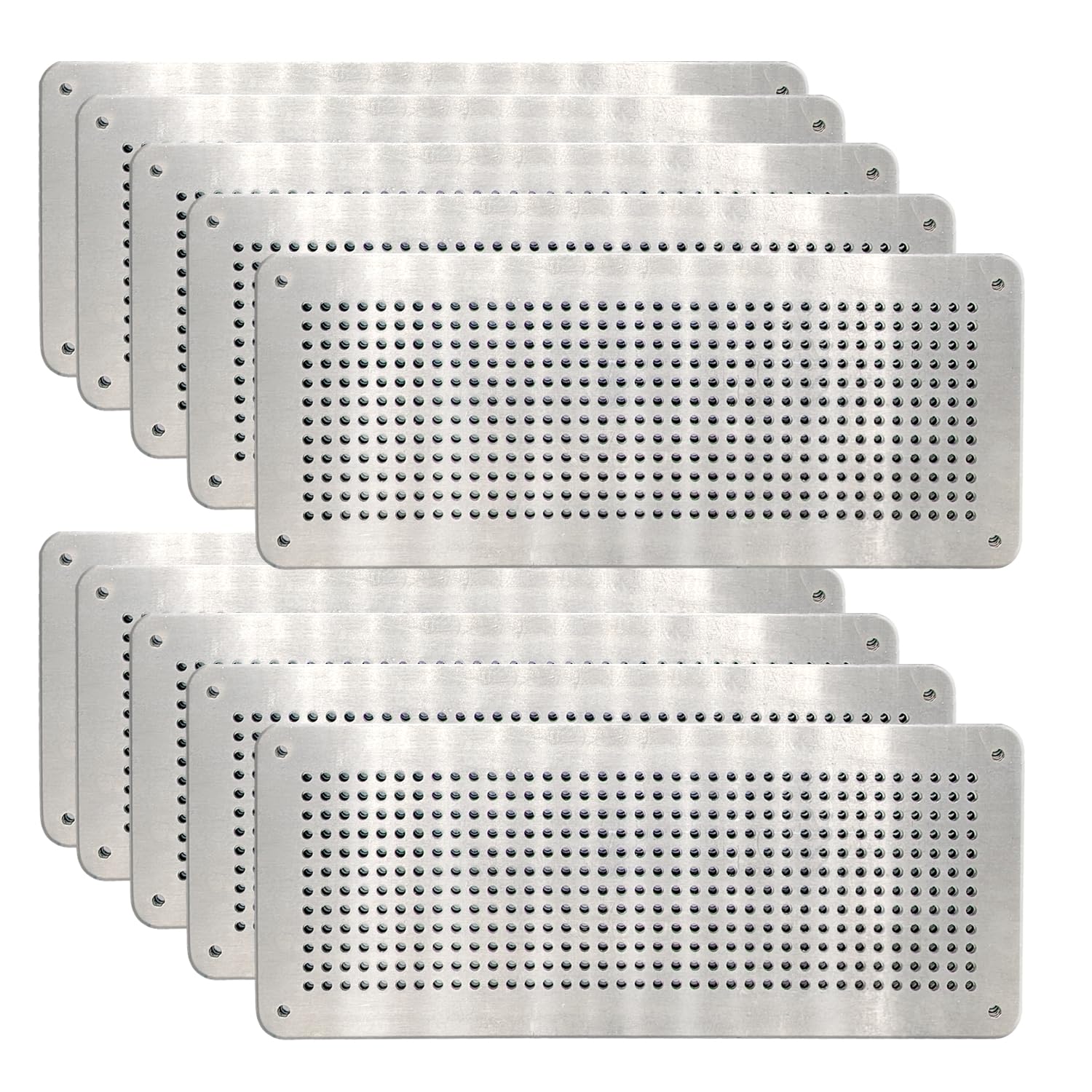 Air Brick Cover for Pest Proofing – Rat/Mouse Prevention Air Vent Cover – Aluminium Alloy Cover to Stop Rodents & pests Entering Property – for Internal or External use (Pack of 10, 100 X 250mm)