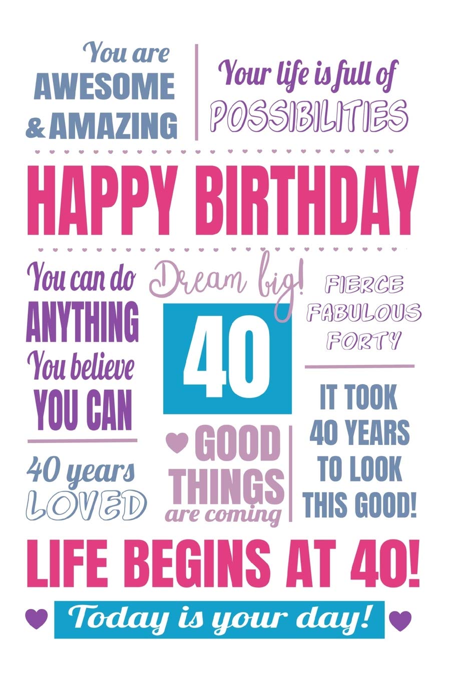 Life Begins At 40: Forty Years Loved Lined Notebook Journal
