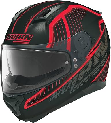 Nolan Casco integrale N87 Harp N-COM 019 M Rosso : Auto e Moto
