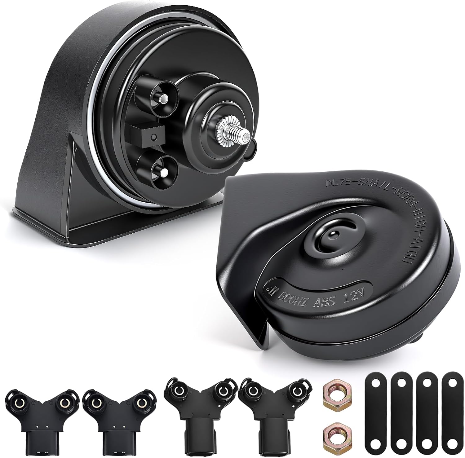 Car Horn for Hyundai/Kia Accessories, 12V Waterproof Dual-tone Electric Automotive Snail Horn Car Trumpet Replacement Kit (2 Sets of plugs for New/Old Hyundai)