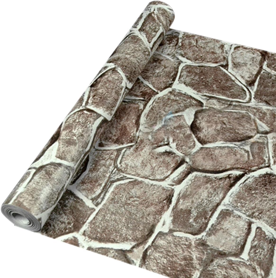 UNIQUEBELLA Modern Faux Grey Stonewall Mural Stonewall