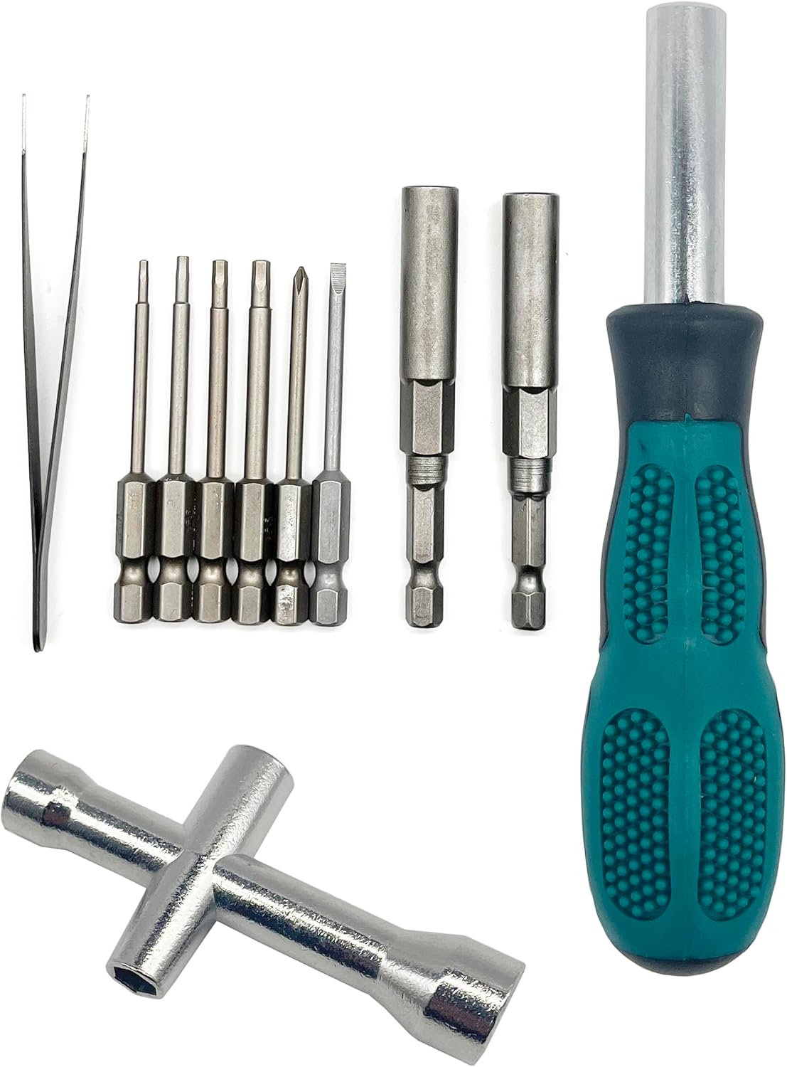 RC Car Repair Work Stand Repair Tool Set 360 Degree Rotation and 600 PCS RC Screws Kit and Screws Pallet Kit and RC Screwdrivers for 1/8 1/10 1/12 1/16 1/18 RC Car Truck Crawler (Blue)