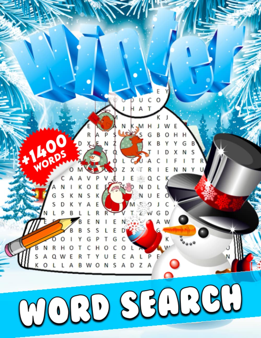 1400 Words Winter Word Search: Relaxing Winter and Christmas Word Search for Adults, Seniors, And Teens - Winter Activity Book