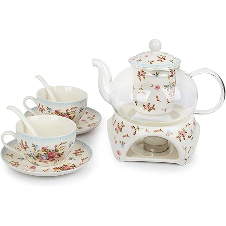 Amazon Nature Park 白い食器 陶器 ティーセット 茶器セット ティーポット セット ソーサー付きカップセット ティーカップセット コーヒーカップ セット 紅茶ポット 2客セット 6点入 Np Qxt002 600ml ティーポット オンライン通販