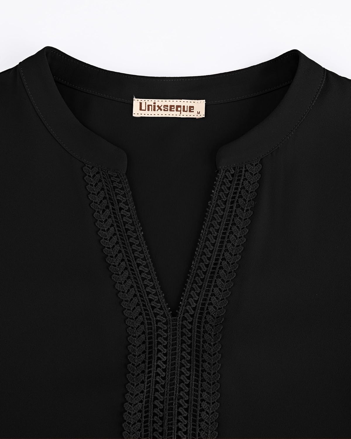 Unixseque Womens Casual Blouses 3/4 Sleeve V Neck Business Tops Ladies Trendy Office Work Shirts - Image 5