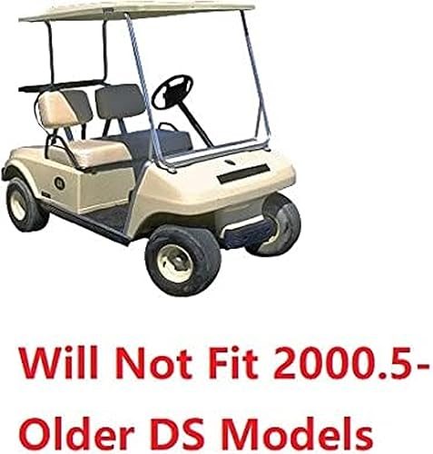 Vista 245 de Huskey - 4 fundas de asiento para carrito de golf delanteros y traseros para Club Car Precedent 2004+, modelos Tempo 2017+ G&E, negro de dos tonos