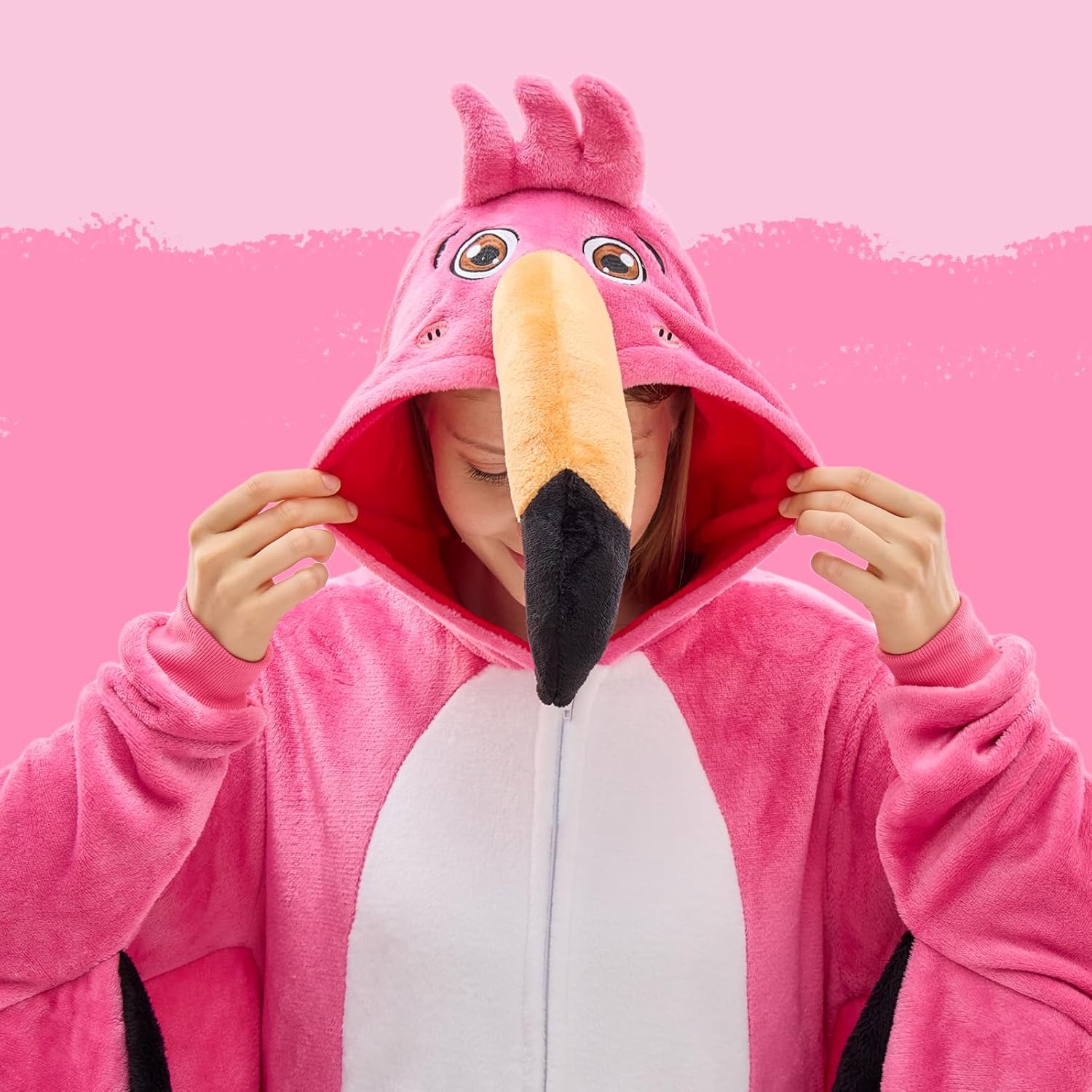 NEWCOSPLAY Unisex Adult Onesie Pajamas Animal One Piece Costume Cosplay Sleepwear - Image 2