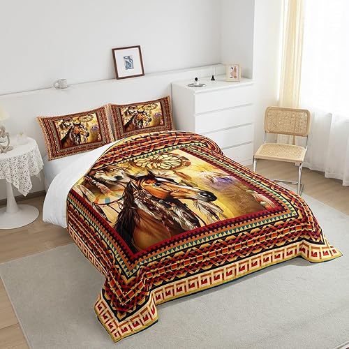 Miniatura 8 de Erosebridal Juego de edredón para perros y niños, ropa de cama con estampado de cachorros, decoración de flor de cerezo rosa, bonito juego de