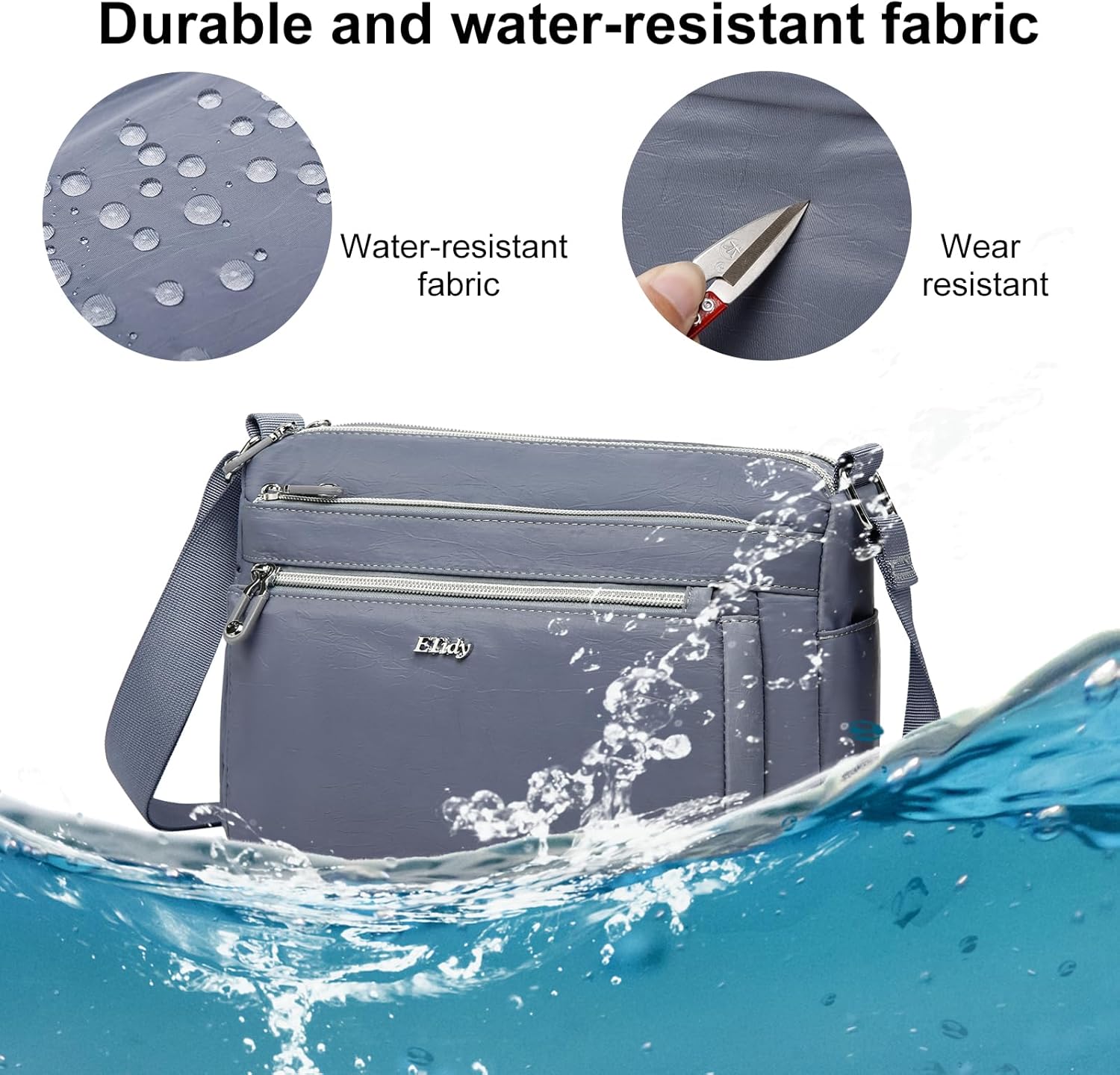 ETidy Casual Nylon Shoulder Bag For Women Waterproof Lightweight Crossbody Purse Hobo Bag - Image 6
