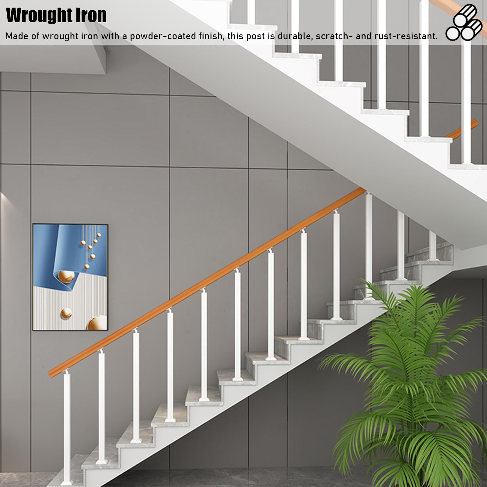 2 Stück Wandhalterungen aus Stahl – einfache Installation und Wartung für den Innen- und Außenbereich – elegantes Design für Sicherheit und dauerhafte Leistung