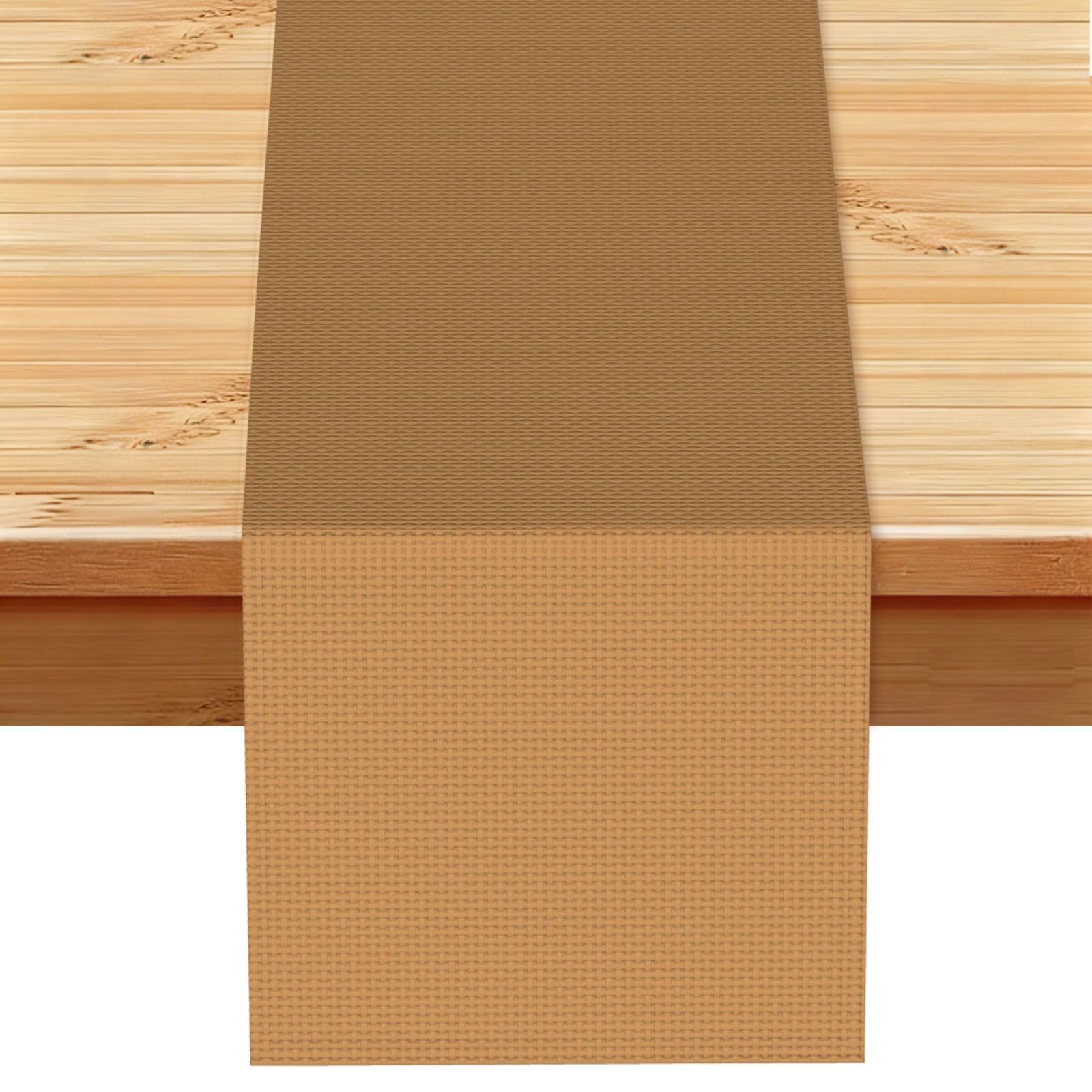 Solid color brown Table Runner 13x72 Inch Dining Decor