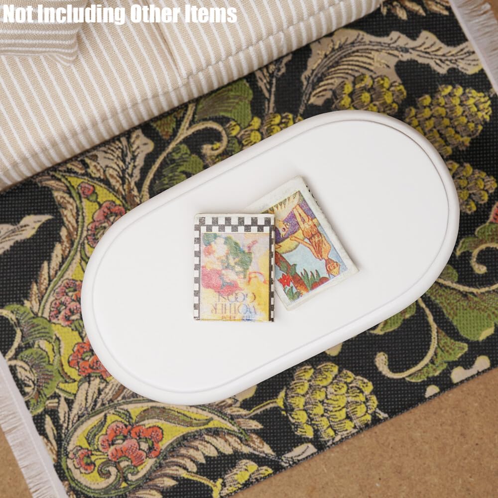 Odoria 1/12 Scale Miniature Furniture Set - Brown Coffee Table With Upholstered Chair & Sofa For Dollhouse