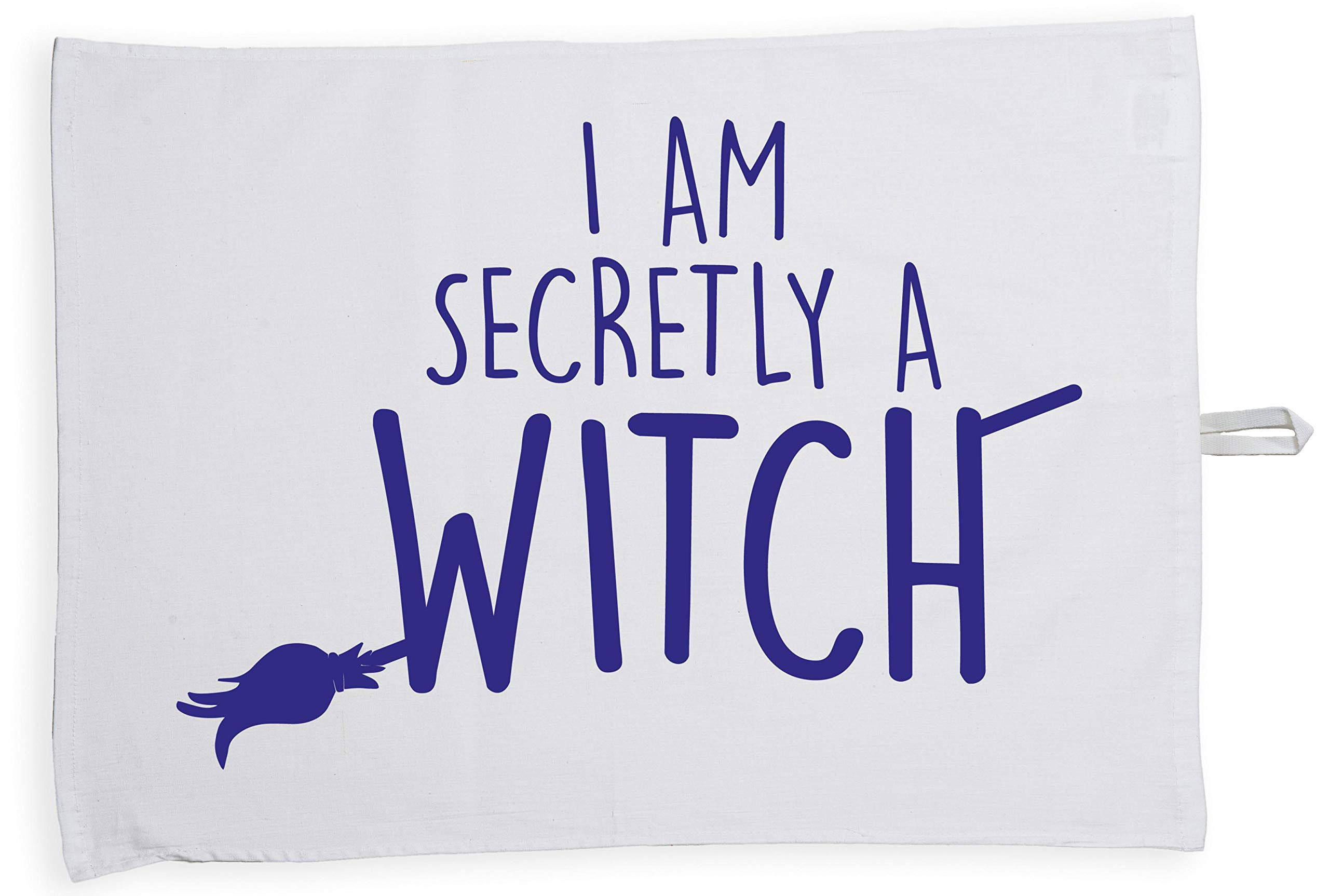 Hippowarehouse I am secretly a witch Tea Towel Eco Printed Dish Cloth Kitchen accessory 50cmx70cm 100% Cotton