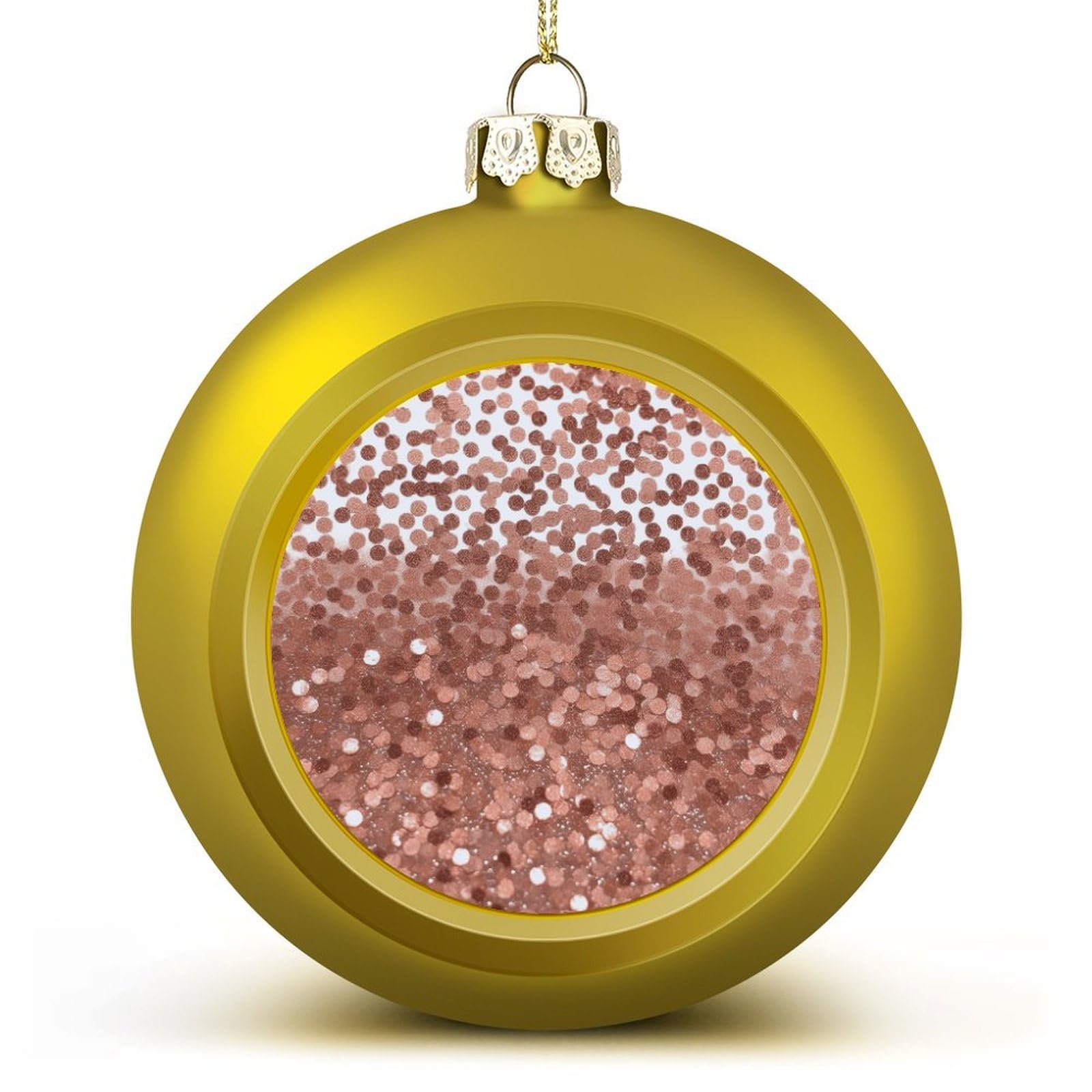 Boules de Noël dorées lot de 4 suspensions festives à offrir pour décoration de Nouvel An