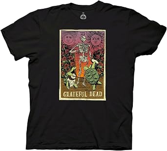 Ripple Junction Grateful Dead Mens Short Sleeve T-Shirt Terrapin Station Turtles Skeleton Sun Moon Roses Officially Licensed
